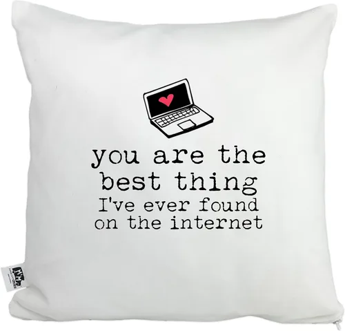 Vista 10 de Moonlight Makers, Happy Valentine's Day!, Decorative Pillow Case, 100% Cotton Canvas Pillowcase, Farmhouse Decor, Gift for Home, Funny Design