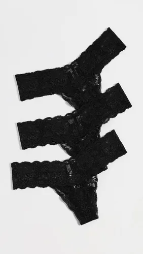 Vista 3 de Cosabella Women's Never Say Never Low Rise Thong 3 Pack Negro/Negro/Negro