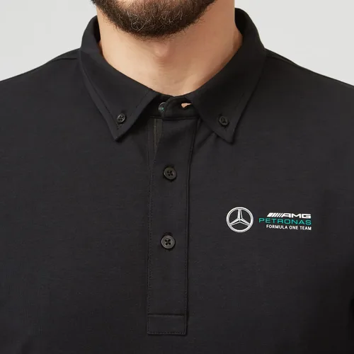 Vista 5 de Mercedes AMG Petronas Formula One Team - Producto oficial de Fórmula 1 - Polo clásico - Negro - S