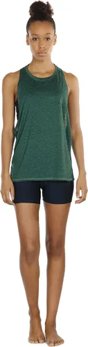 Vista 2 de icyzone - Camiseta deportiva sin mangas para mujer, con cuello alto y espalda cruzada, ideal para entrenamiento y yoga (paquete de 3)