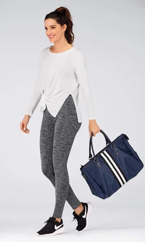 Vista 5 de IUGA - Leggings para mujer con bolsillos tiro alto y levantamiento de glúteos para yoga y entrenamiento con 4 bolsillos