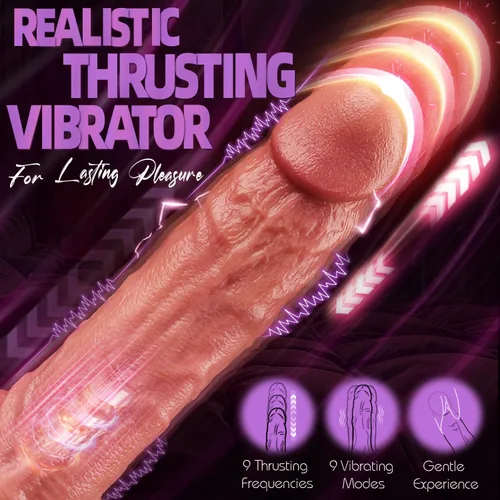 Vista 2 de Vibrador de empuje realista de los juguetes sexuales del consolador