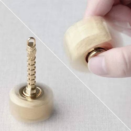 Vista 3 de Gamtec - Spinner de cadena con martillo de metal, cubo de ansiedad, juguete de enfoque, juguetes de cobre para aliviar el estrés, giro de la yema