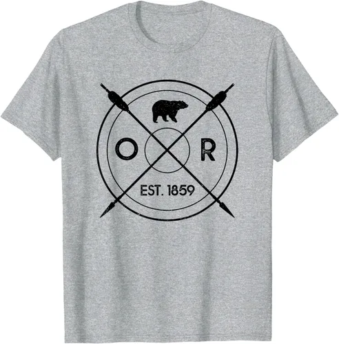 Vista 40 de Oregon Beaver State Bear OR Est. 1859 - Camiseta de regalo, gris, S