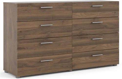 Vista 6 de Tvilum Cómoda doble de 8 cajones, grano de madera negro