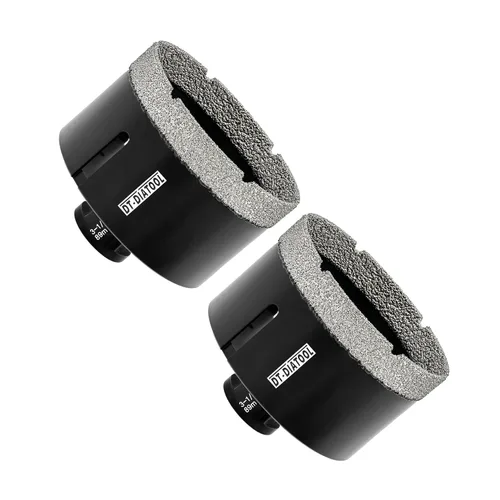 Vista 38 de DT-DIATOOL Broca de núcleo de diamante de 1/4 pulgada con hilo 5/8"-11 de vacío soldado para baldosas de porcelana, cerámica, gres, mármol, granito