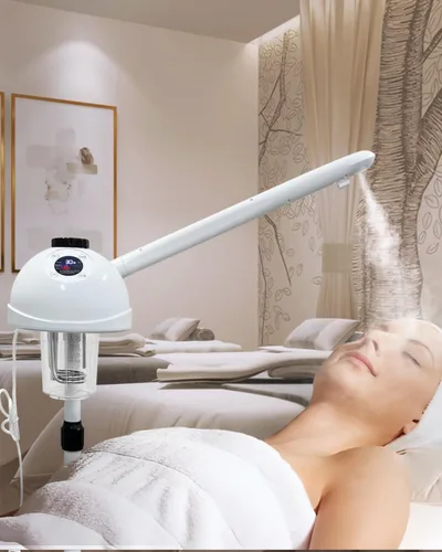 Vista 9 de Vaporizador facial profesional con función de ozono caliente, ideal para esteticistas y profesionales de la belleza, para uso en casa o en el salón
