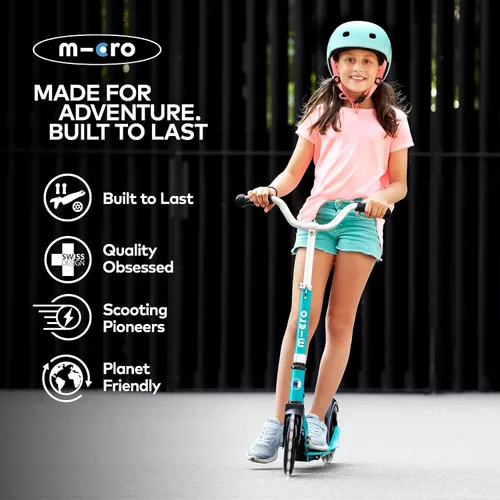 Vista 6 de Micro Kickboard - Micro Cruiser LED - Monopatín Micro plegable de dos ruedas con diseño suizo, para niños con deslizamiento suave y ruedas grandes