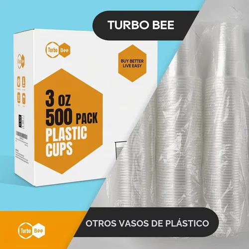 Vista 5 de Vasos de plástico desechables de 3 onzas, paquete de 500 unidades, vasos pequeños para enjuague bucal, vasos de muestra a granel para el hogar