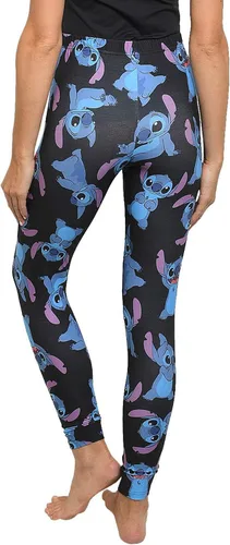 Vista 2 de Disney Juniors Womens Leggings Stitch All Over Print Stretch