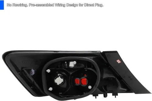 Vista 4 de SPEC-D TUNING - Luces traseras negras compatibles con Honda Civic Coupe 2 puertas 2006-2011, conjunto de izquierda + derecha