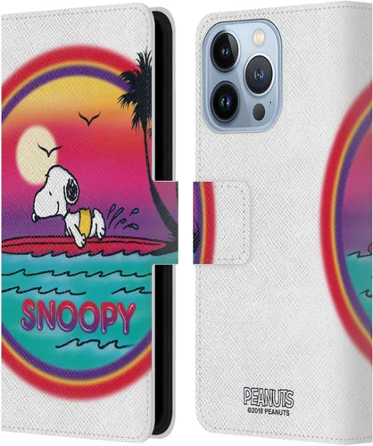 Vista 120 de Head Case Designs Funda de piel con licencia oficial de Peanuts Beach Surf Snoopy Boardwalk Airbrush compatible con Apple iPhone 11