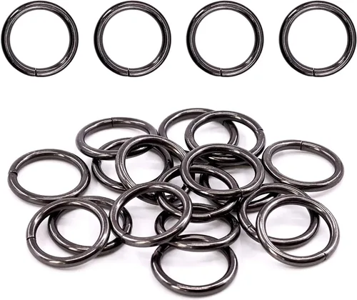 Vista 13 de Swpeet 60 anillos de metal multiusos de bronce resistentes de 3/2 pulgadas a 1.496 in para bolsas de hardware, anillos de mano, accesorios