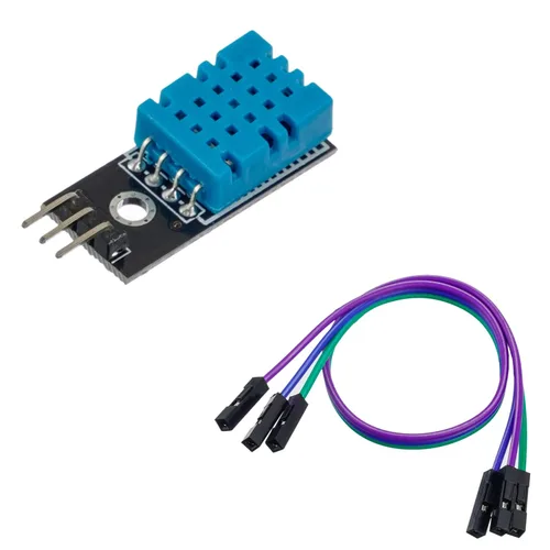 Vista 2 de BOJACK DHT11 - Módulo de sensor de temperatura y humedad digital 3.3V-5V con cables para Arduino Raspberry Pi 2 3 (paquete de 2)