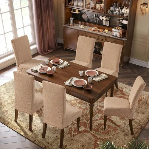 Vista 11 de Fundas impermeables para sillas de comedor, fundas elásticas para sillas Parsons, para comedor, cocina, funda protectora para silla de comedor