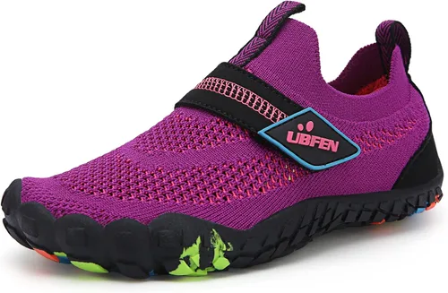 Vista 2 de UBFEN - Zapatos para el agua para niños y niñas zapatos acuáticos y livianos de secado rápido para ir a la playa practicar deportes hacer natación e