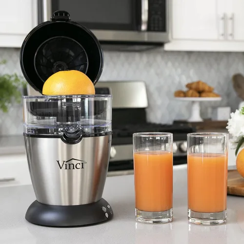 Vista 9 de Vinci Exprimidor Eléctrico de Cítricos Manos Libres, Máquina Exprimidora de 1 Botón, Exprimidor de Naranja Lima Pomelo Limón, Exprimidor de Naranja