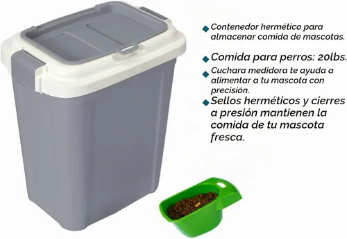 Vista 2 de Contenedor hermético de almacenamiento gris