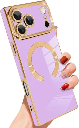 Vista 24 de SAKUULO - Funda magnética rectangular de lujo para iPhone 12 Pro Max, color negro