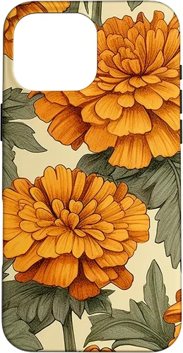 Vista 19 de Watercolor Marigold Flower Case for iPhone 16