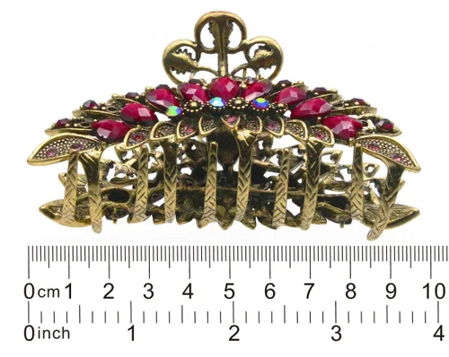 Vista 4 de Fashion & Lifestyle Pinza de mandíbula grande de aleación de metal para mujeres y niñas, pinza bastante fuerte, pasador antideslizante, agarre hacia