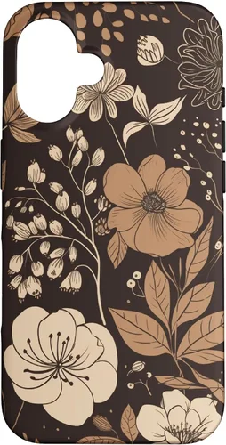 Vista 32 de Hazelnut Brown Wildflower Floral Flower Design Case for iPhone 17