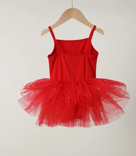 Vista 2 de Vestidos tutú para niñas pequeñas, con correa de tul brillante, leotardo de ballet, trajes de bailarina para bailar