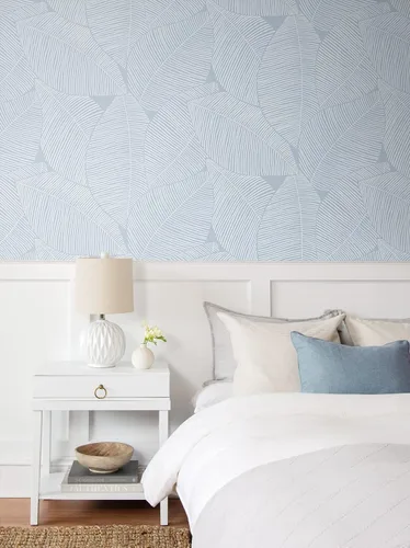 Vista 2 de NextWall Summer Magnolia Coastal - Papel tapiz autoadhesivo