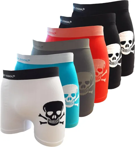 Vista 2 de Crazy Cool Calzoncillos cortos de nailon sin costuras cómodos para hombre, paquete de 6