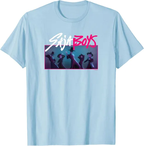 Vista 68 de Camiseta Oficial de KPop Demon Hunters Saja para Niños Negro