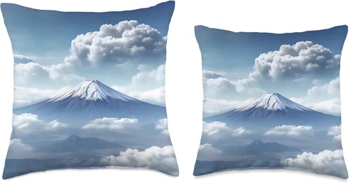 Vista 3 de Zenith Dreamscape FujiVivid Celestial Reverie ZenithDreams Fujiyama Masterpiece - Almohada (16 x 16 pulgadas), multicolor