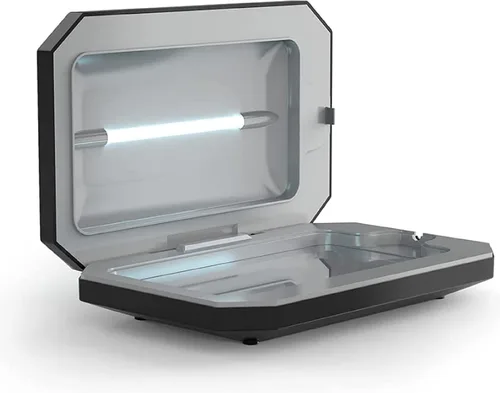Vista 2 de PhoneSoap Caja desinfectante de luz UV básica para teléfono celular Desinfectante de luz UV de 360 grados patentado y clínicamente probado Negro