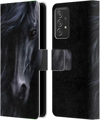 Vista 308 de Head Case Designs Officially Licensed Laurie Prindle A Morgan Christmas Western Stallion Leather Wallet Case Compatible with Samsung Galaxy A07 4G