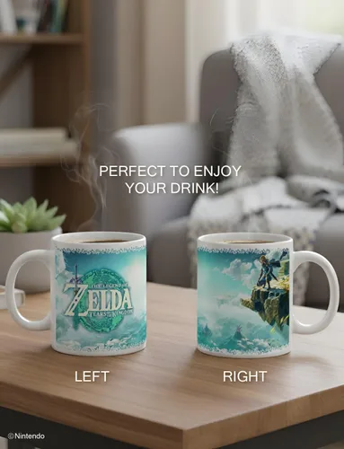 Vista 4 de Pyramid America Taza Zelda – The Legend of Zelda Tears of the Kingdom – Taza oficial de Nintendo para jugadores (11 onzas) – Taza Zelda retro