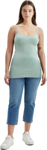 Vista 145 de Emmalise Camisola larga casual básica para mujer, con tirantes ajustables, top en capas
