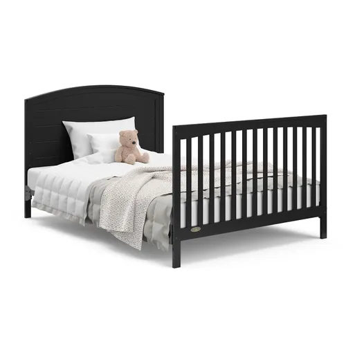 Vista 15 de Graco Bellwood - Cuna convertible 5 en 1 y cambiador con cajón (negro) - Certificado GREENGUARD Gold, cajón de almacenamiento de tamaño completo, se
