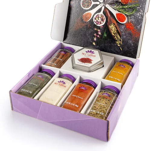 Vista 2 de Set de regalo de cocina de 6 especias y azafrán (británico)