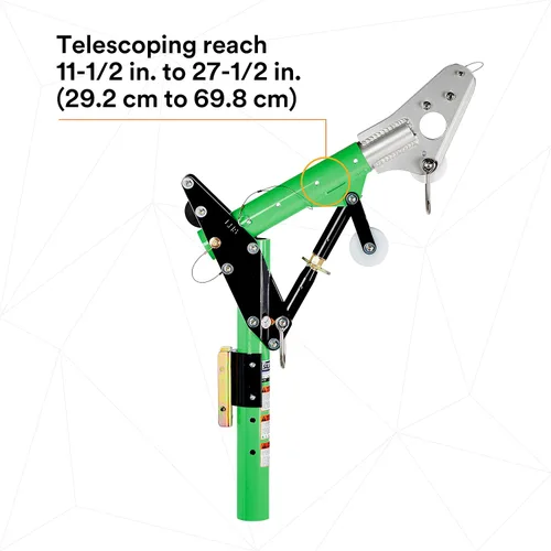 Vista 8 de 3M DBI-SALA Advanced 8518001 Davit Componente, 11-1/2" "-27-1/2" Desplazamiento Ajustable Mástil de Davit Superior Con 33" "- 43" Altura del Punto