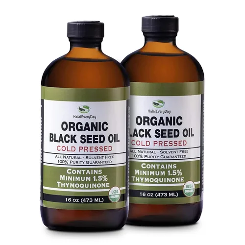 Vista 7 de Aceite orgánico de semilla negra – Botella de vidrio prensado en frío certificado por USDA, más de 1.5% timoquinona, 3 veces más de fuerza de comino