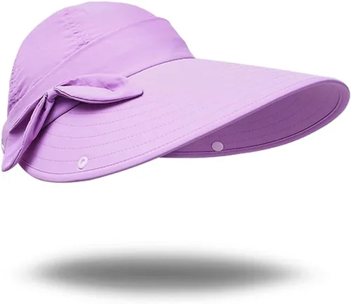 Vista 5 de icolor Gorra de sol para mujer UPF50 desmontable con solapa visera de ala ancha protección solar sombreros de senderismo