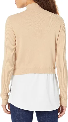 Vista 2 de Calvin Klein Women's Mixed Media Layered Sweater