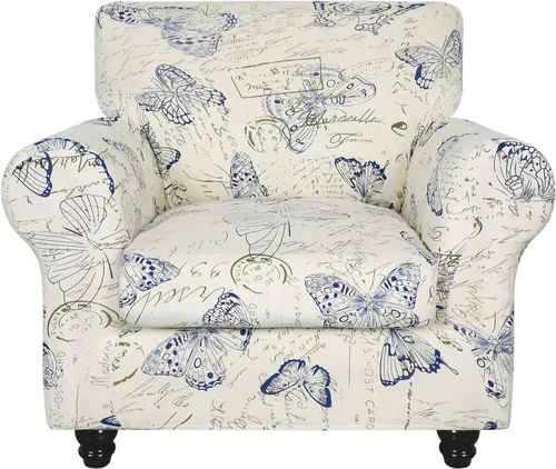 Vista 53 de SearchI Funda elástica para sofá, funda para sillón de 2 piezas con funda de cojín separada para silla, protector de muebles lavable para sala