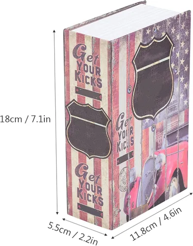 Vista 9 de Sonew Caja de libro secreta - Caja de efectivo oculta con bloqueo de contraseña, caja portátil para almacenar dinero, joyas, libro y pasaporte. ()