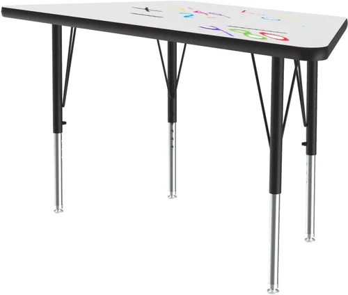 Vista 29 de Correll - Mesa rectangular de 24 x 36 pulgadas, mesa de actividades superior de borrado en seco, altura ajustable (19 a 29), laminado de alta