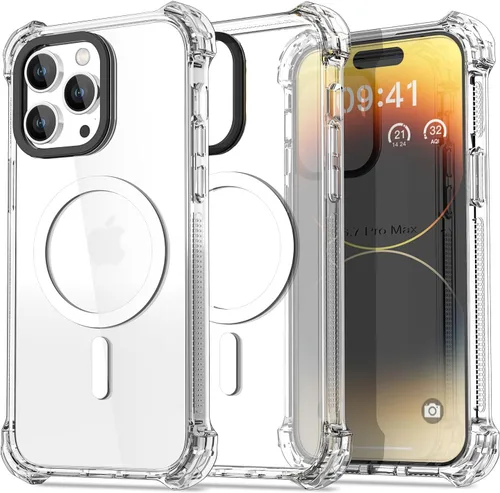 Vista 48 de AICase Funda Rebote Rosa Neón Brillante Compatible con iPhone 15, Transparente a Prueba de Impactos Resistente a Golpes Linda Femenina Adolescente