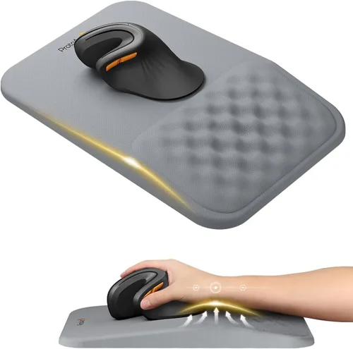 Vista 11 de ProtoArc MP50 - Alfombrilla de mouse ergonómica con reposamuñecas, alfombrilla de mouse MP50 con diseño de masaje, espuma viscoelástica suave y base