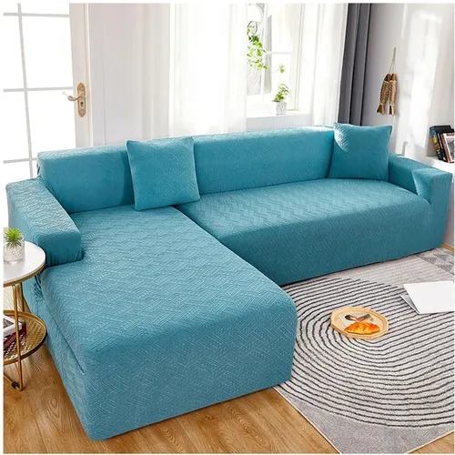 Vista 9 de Daesar Funda de sofá elástica, funda impermeable para sofá de color sólido con patrón de tejido de color sólido y verde (poliéster de 1 plaza)