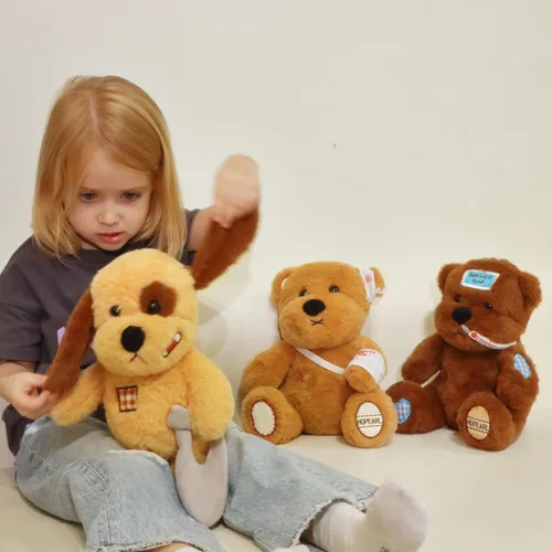 Vista 8 de Hopearl Adorable regalo de oso con brazo roto, animal de peluche suave, compañero reconfortante, marrón, 10 pulgadas