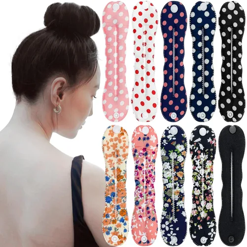 Vista 8 de 4 Piezas Creador de Moños Hábil Twist Francés Oreja de Conejo Retorcedor de Moños Flor Flexible Rápido Accesorios de Peinado para Mujeres Niñas