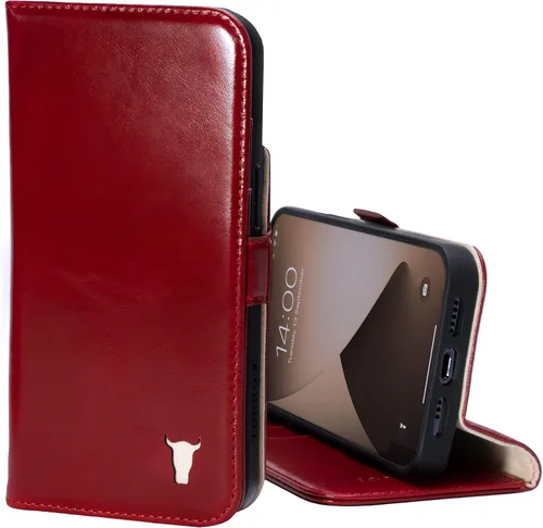 Vista 7 de TORRO Funda compatible con iPhone 13 Pro Max – Funda de piel premium tipo cartera con soporte y ranuras para tarjetas (negro)